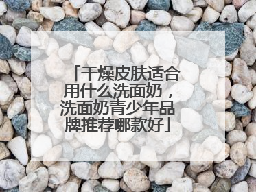 干燥皮肤适合用什么洗面奶，洗面奶青少年品牌推荐哪款好